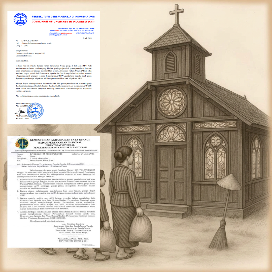 Kesulitan Gereja Untuk Memiliki Hak Atas Tanah di Respon Positif Oleh Kementrian ATR/BPN